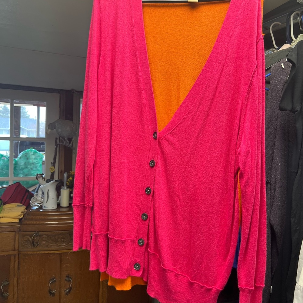 Women's Pink Cardigan Sweater